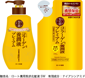 販売名：ロート薬用乳状化粧液SW　有効成分：ナイアシンアミド