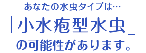 あなたの水虫タイプは…「小水疱型水虫」の可能性があります。