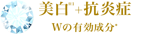美白※１＋抗炎症Wの有効成分＊