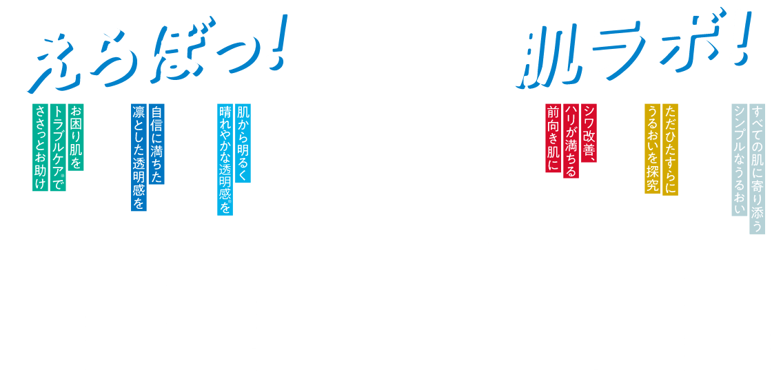 えらぼっ！肌ラボ！あなたの肌は、どのうるおい？