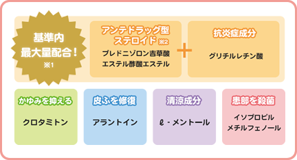 6つの有効成分配合で炎症によるかゆみをしっかり鎮める！