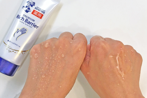 水仕事には、長時間「高密着バリア」のハンドクリームを！