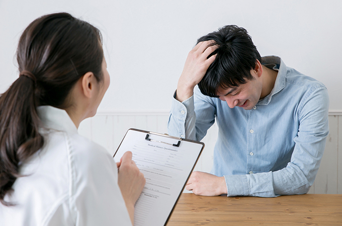 男性によく見られる薄毛の種類・症状