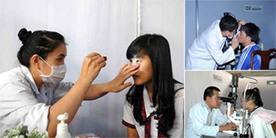 アジアの新興国を中心とした無料眼科検診による目の支援