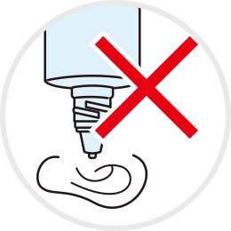 図：直接滴下しないでください