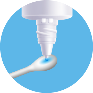 図：耳の中へのつけ方