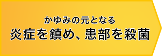 かゆみの元となる炎症を鎮め、患部を殺菌