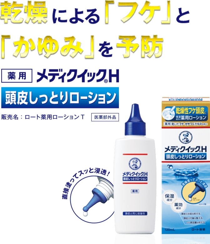 メディクイックH 頭皮しっとりローション 乾燥による「フケ」と「かゆみ」を予防
