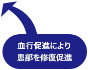 血行促進により患部を修復促進