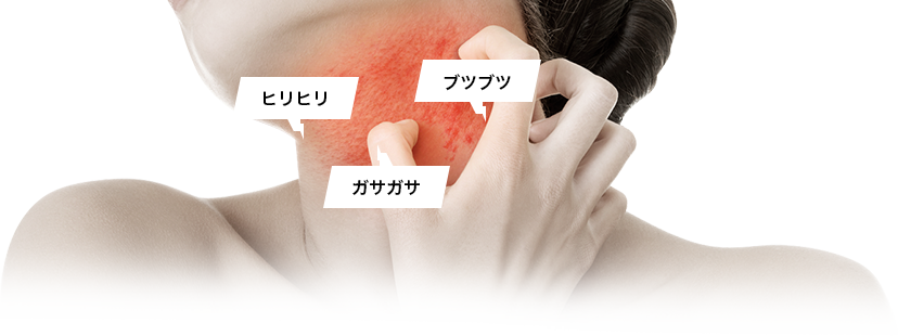 ブツブツ、ヒリヒリ、ガサガサ