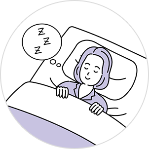 おやすみ前に使用