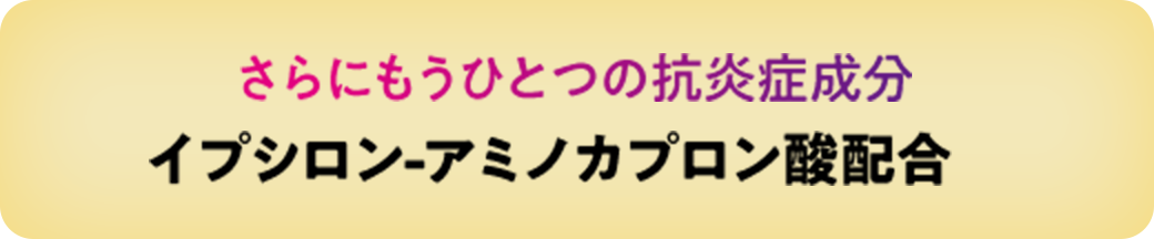 さらにもうひとつの抗炎症成分イプシロン-アミノカプロン酸配合