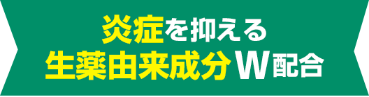 炎症を抑える生薬由来成分W配合