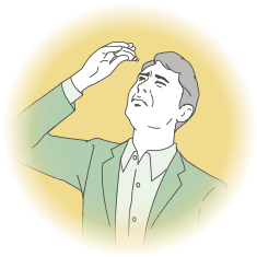 目薬を何度も点す