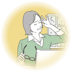 目を開けるのが辛い