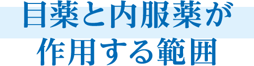 目薬と内服薬が作用する範囲