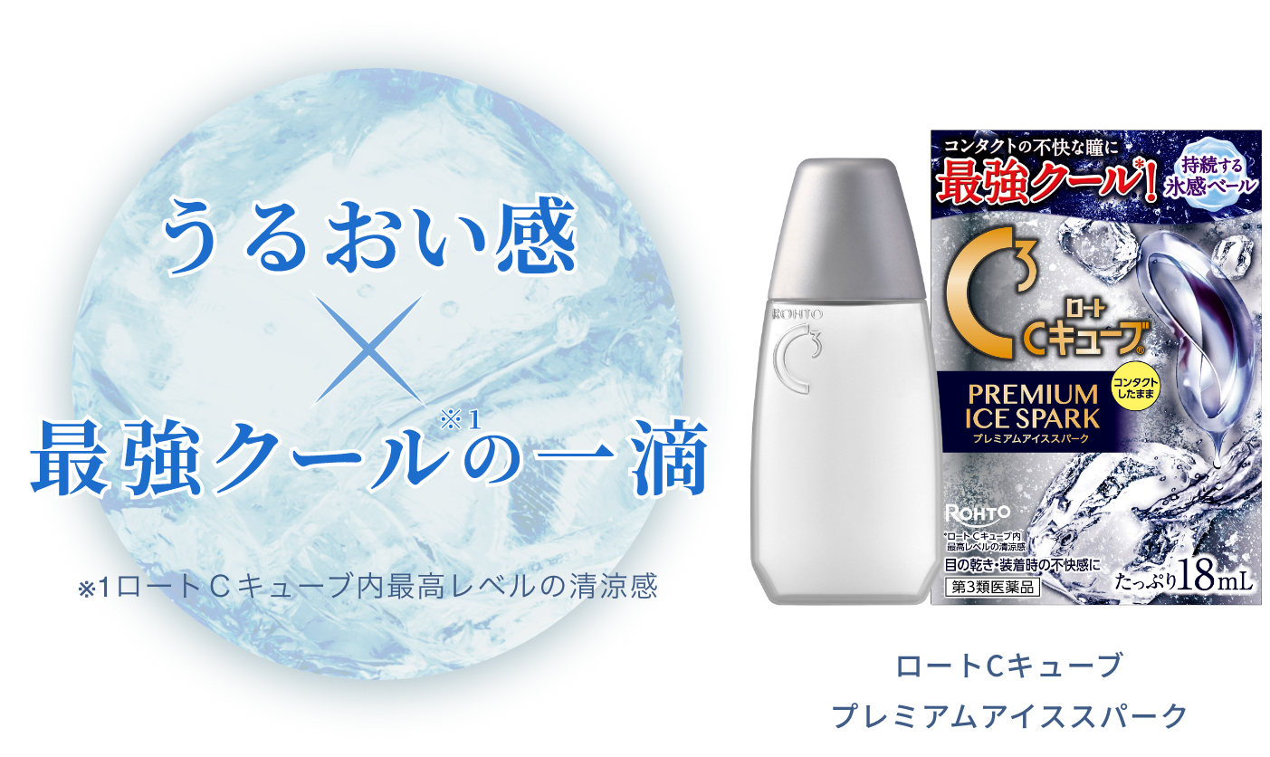 うるおい感×最強クールの一滴　ロートCキューブ プレミアムアイススパーク